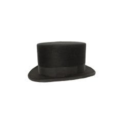 Vintage Beaver Top Hat, 20th C., size 7 5/8