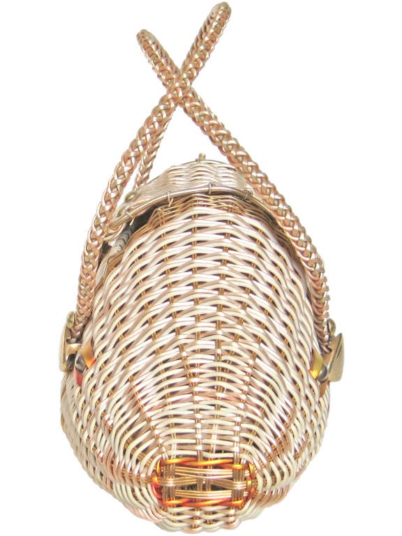 fish wicker handbag
