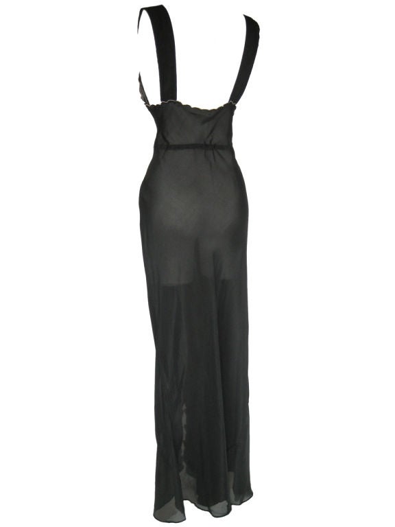1930s Black Negligee w/ Matching Tap Pants - Bow-licious