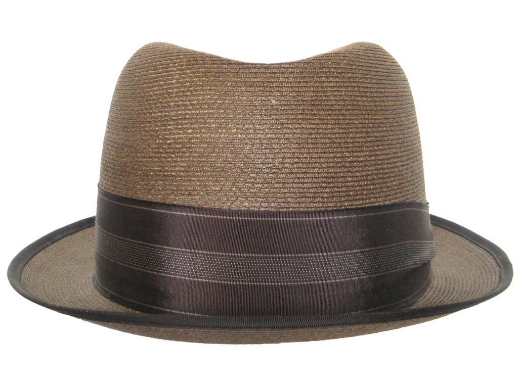 Men's 1950s Stetson Straw Panama 7 3/4 For Sale