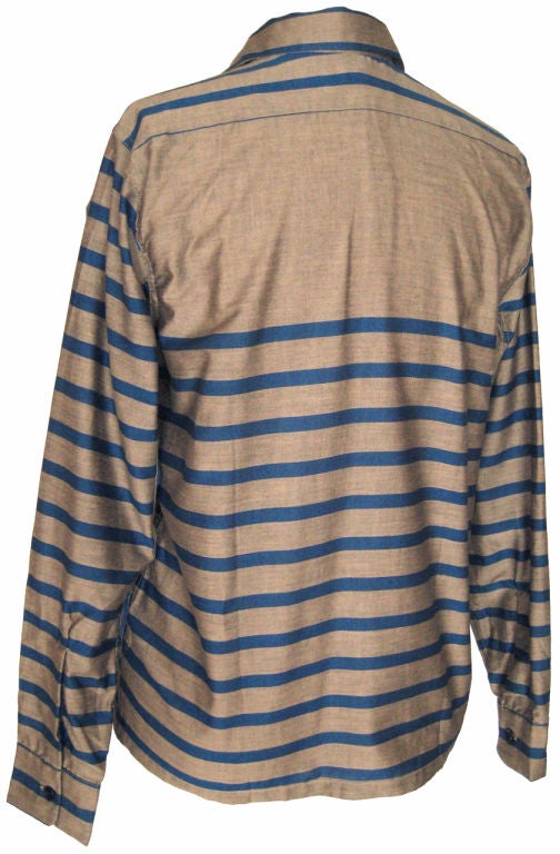 1950s Never-worn Men's Striped Beau Brummel Shirt