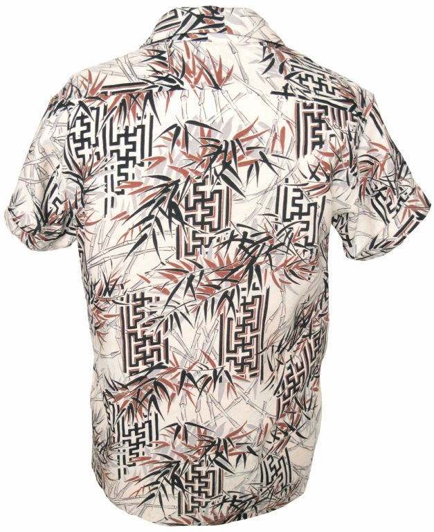 1950s Men's Rayon Shirt, Never Worn Store Stock