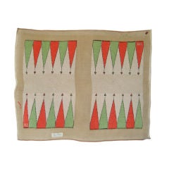 Retro 1960s Needlepoint Backgammon Board Panels