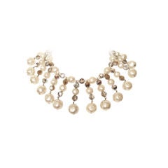 Vintage 1950s Massive Pearl Drop Bib Necklace
