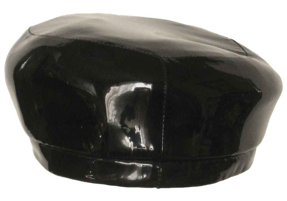 1960s Mod Patent Leather Hat