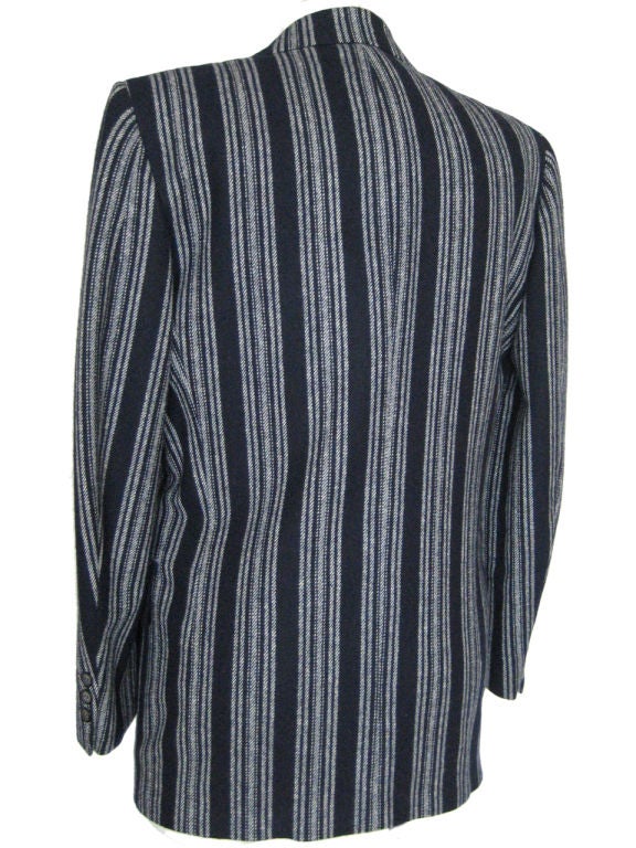 1970s Bespoke Striped Jacket w/ Surprise Inside