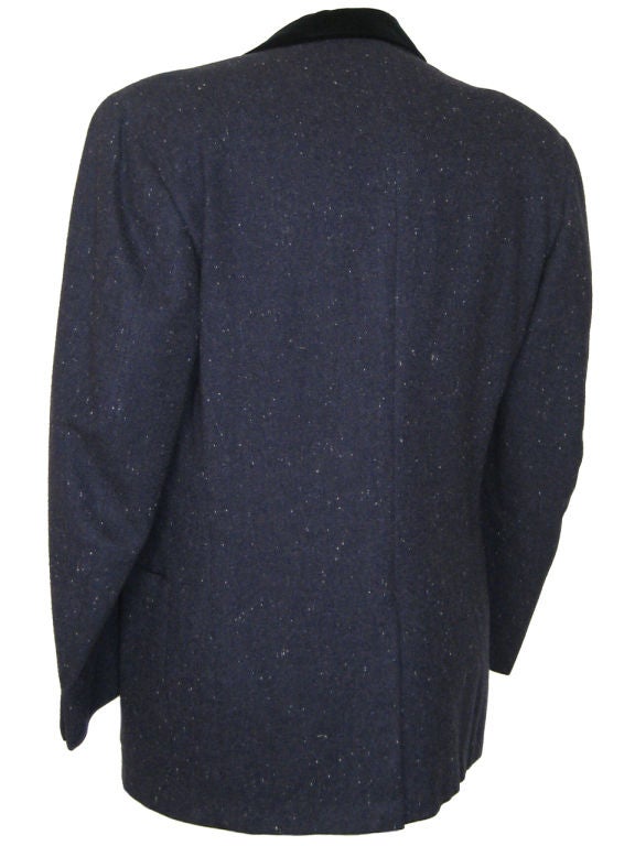 1955 Blue Patch Pocket Jacket w/ Velvet Collar