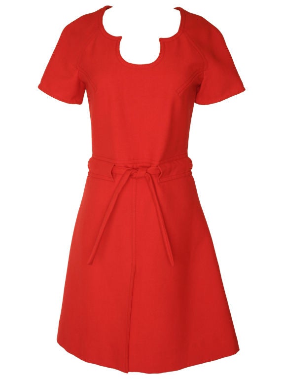 1960s Louis Feraud Red Dress