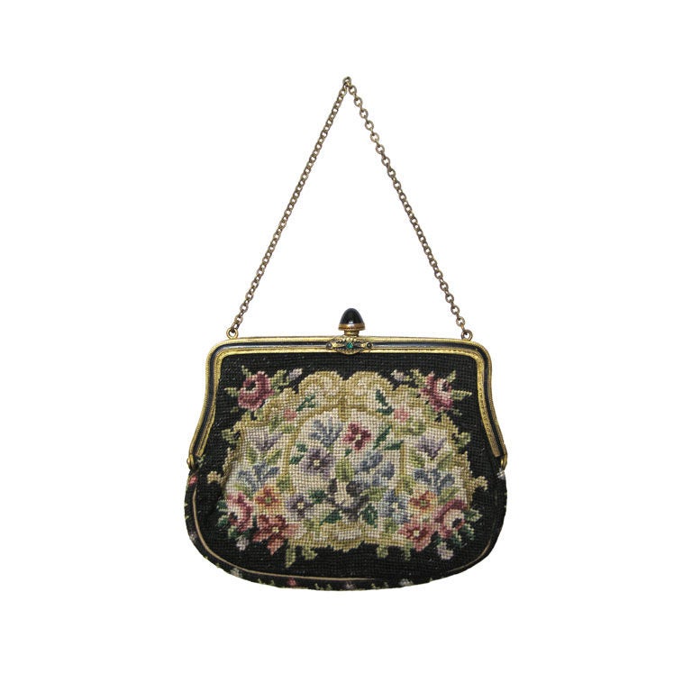 1900s Petit Point Purse For Sale