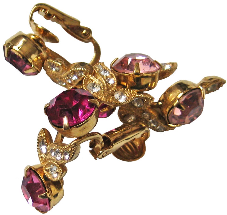 1940s Eisenberg Articulated Earrings