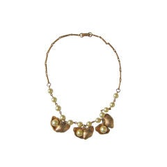1940s Oysters & Pearls Necklace