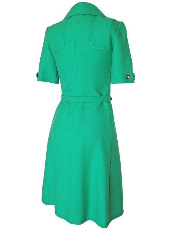 Women's Early 1960s Louis Feraud Green Dress For Sale