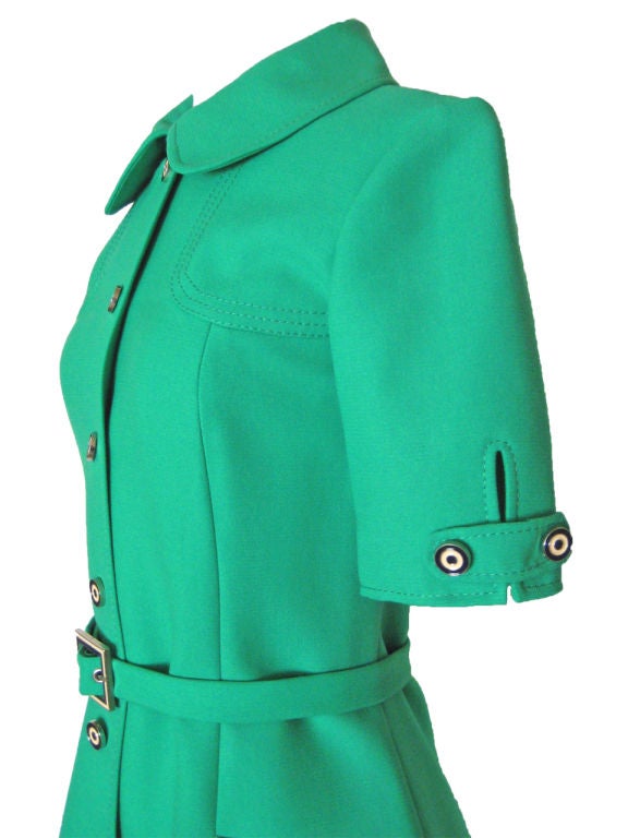 Early 1960s Louis Feraud Green Dress For Sale 1
