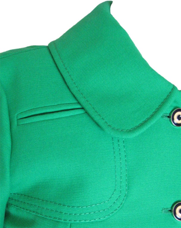 Early 1960s Louis Feraud Green Dress For Sale 2