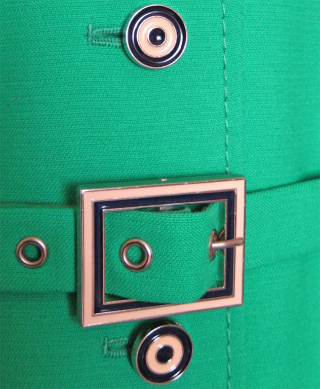 Early 1960s Louis Feraud Green Dress For Sale 3