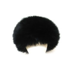 1960s Black Shearling Hat