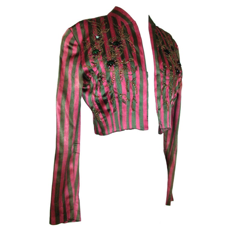 1930s Elsa Schiaparelli Silk Bolero Jacket For Sale