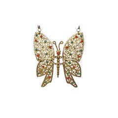 Vintage 1960s Over-the-top Butterfly Necklace