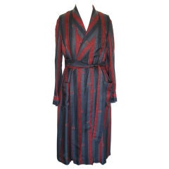 Vintage 1950s Silk Robe, Mint