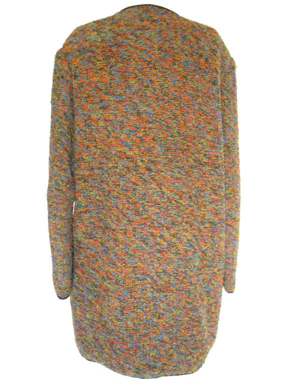 1960s Boucle Sweater Coat w/ Horsebit Closures
