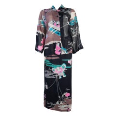 Rare 1980s Hanae Mori Shirt and Skirt