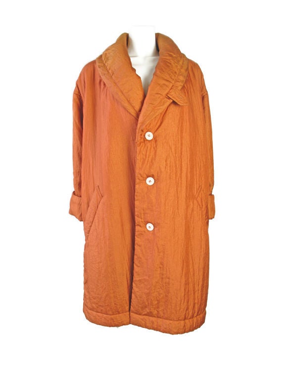 Issey Miyake orange windcoat. Two side pockets. Condition:Excellent. Size M<br />
<br />
www.archivevintage.com