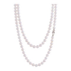 Beautiful Pearl Necklace with Diamond Clasp 6