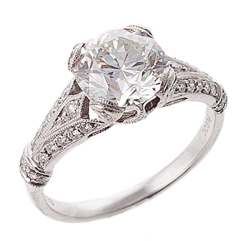 Diamond Platinum Ring For Sale