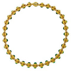 Cabochon Emerald Necklace