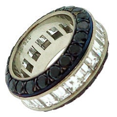 Striking Black and White Eternity Band Striking Black and White Eternity Band
