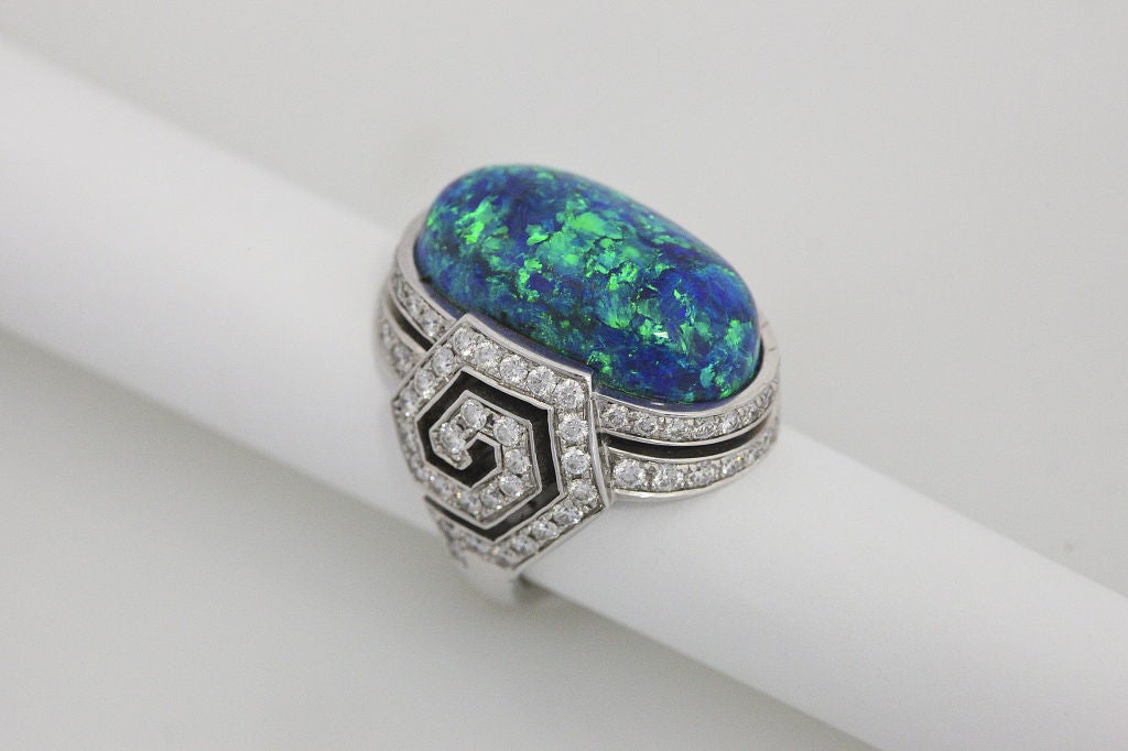 A Black Opal Ring