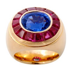 HEMMERLE Sapphire and Ruby Ring