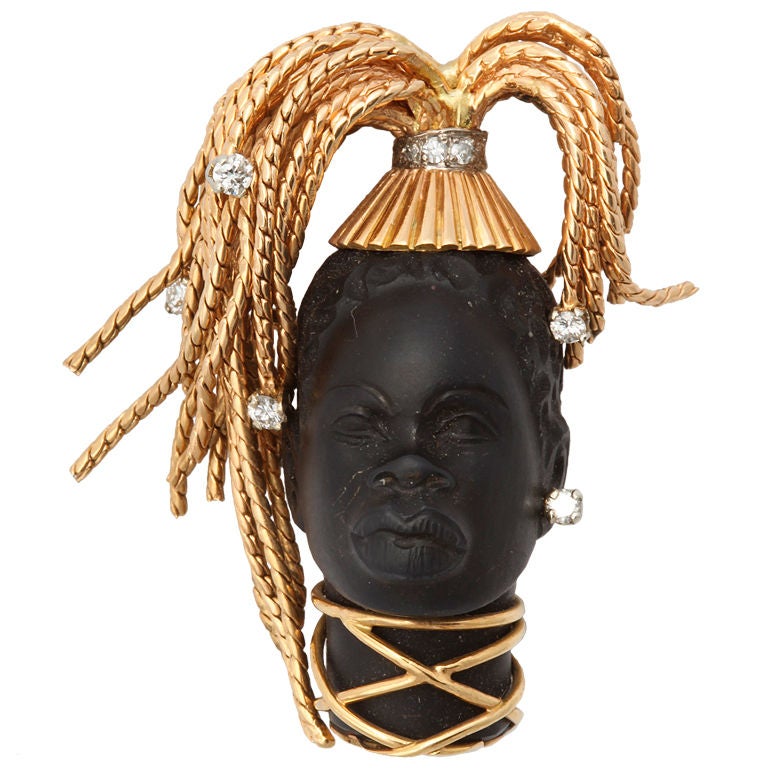 RENE KERN Blackamoor Pin For Sale