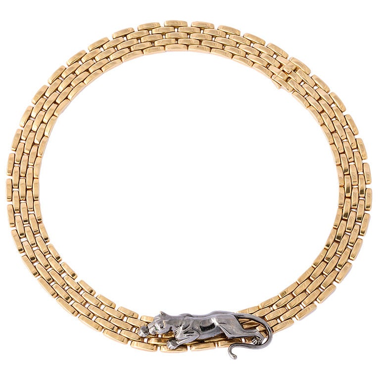Cartier Panthere Link Necklace For Sale