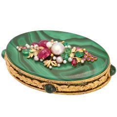 Ornate Malachite Box