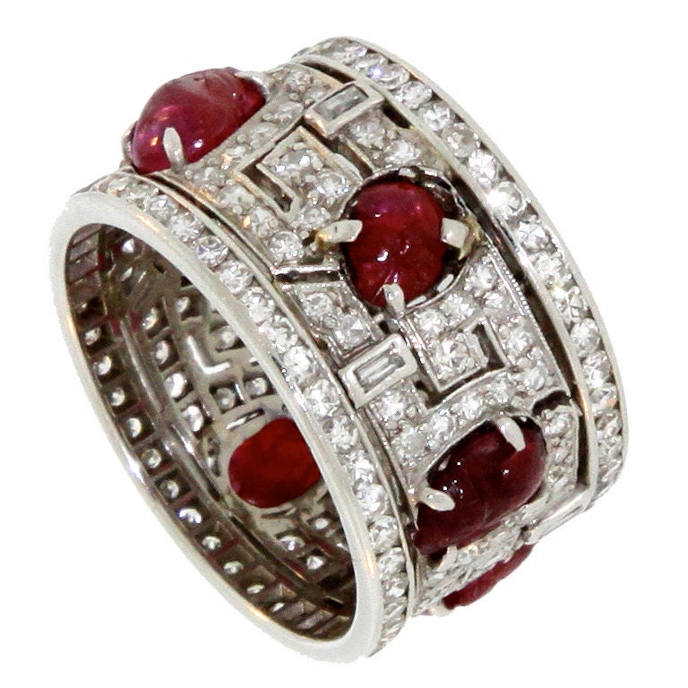 CARVED RUBY Ring