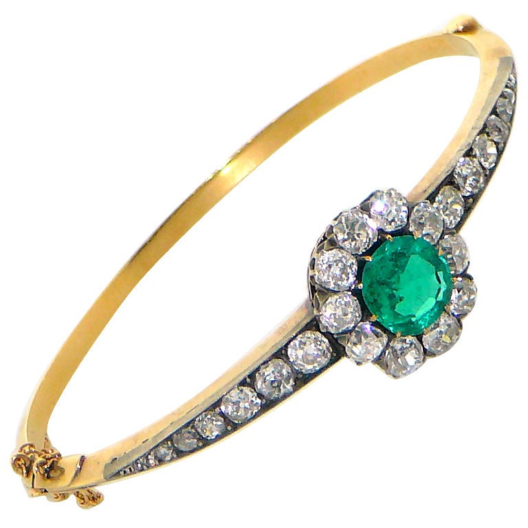 Georgian Emerald Bracelet For Sale