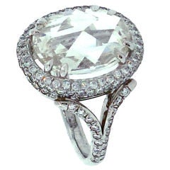 Oval Rose Cut Diamond Ring