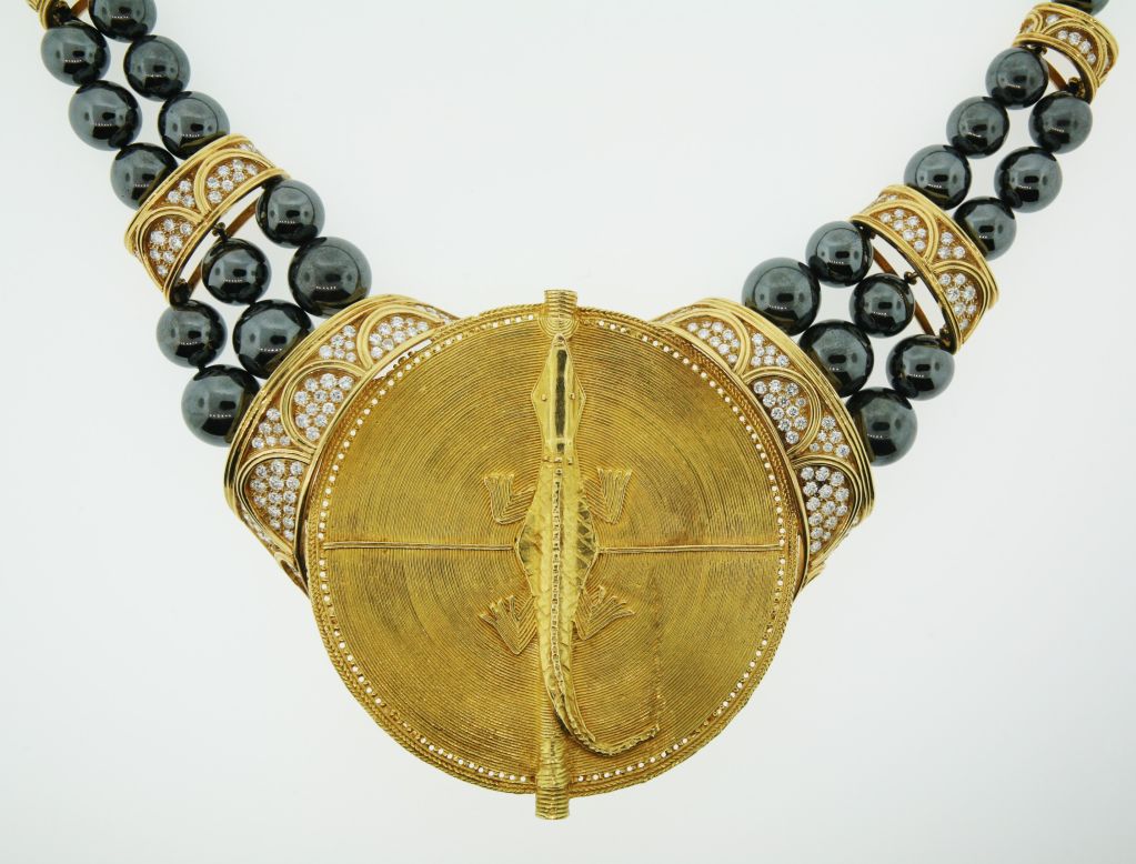 BOUCHERON PARIS Gold, Diamond and Hematite Necklace