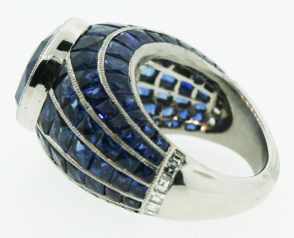 Natural Sapphire Bombe Ring