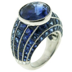 Natural Sapphire Bombe Ring