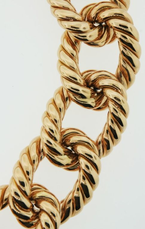 Rose Gold Rope Work Necklace with Detachable Bracelet