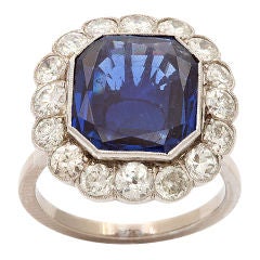 BURMESE SAPPHIRE and Diamond Ring