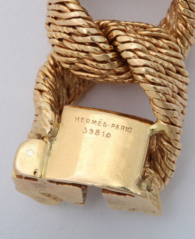 HERMES PARIS Gold Link Bracelet