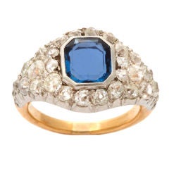 J.E. Caldwell Diamond and Sapphire Dome Ring