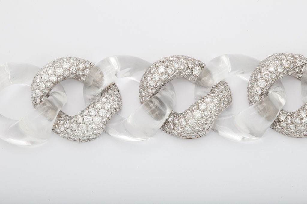 SEAMAN SCHEPPS Rock Crystal and Diamond Bracelet