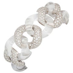 SEAMAN SCHEPPS Rock Crystal and Diamond Bracelet