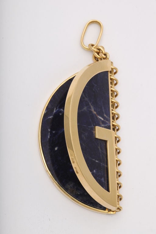 GUCCI Lapis Pendant For Sale 1