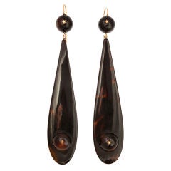 Tortoise Shell Drop Earrings