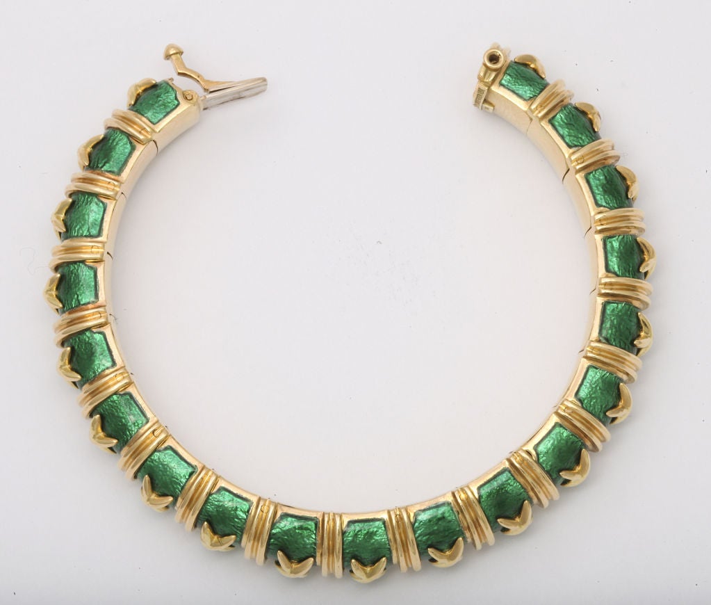 TIFFANY & CO. SCHLUMBERGER Paillone Bangle For Sale 1